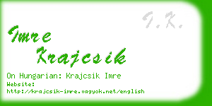 imre krajcsik business card